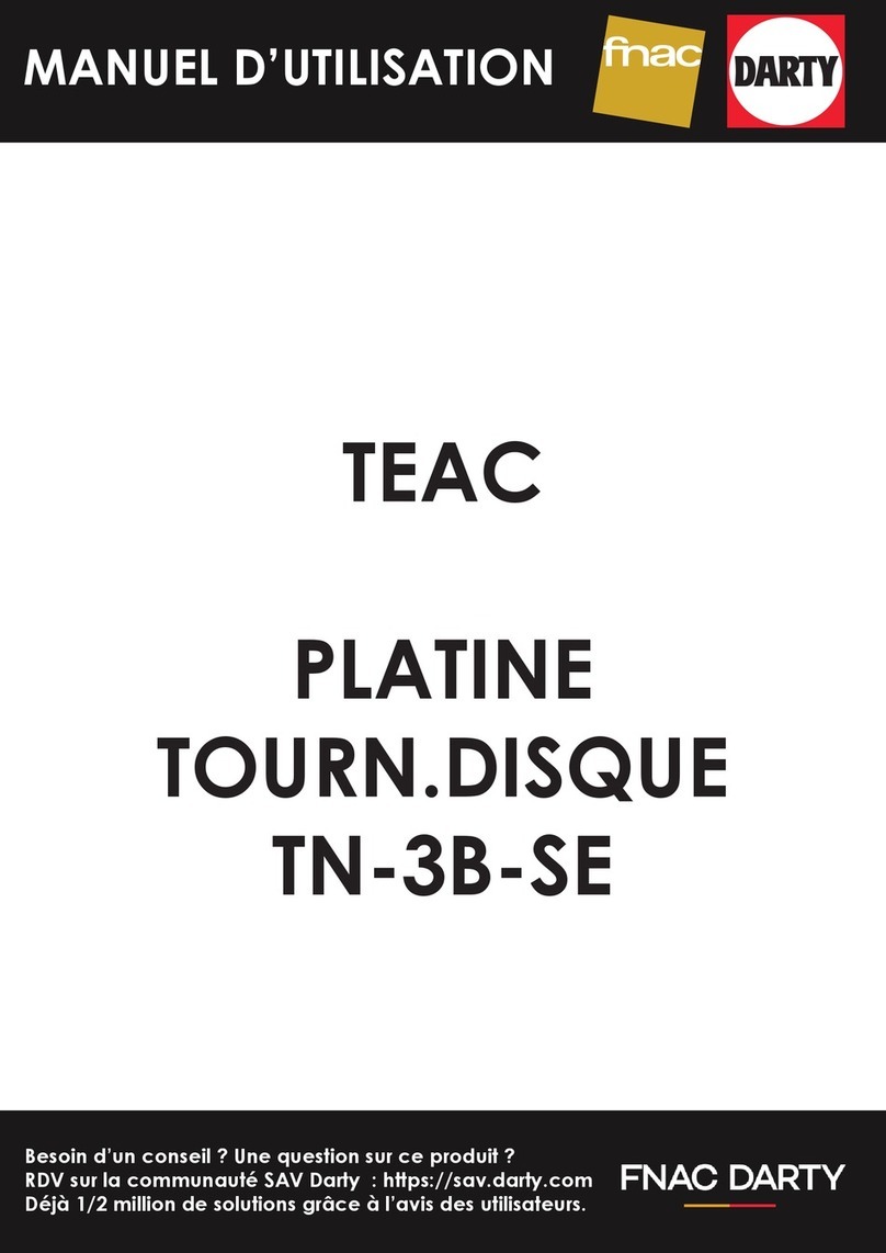 Teac TN-3B-SE/B owner's manual