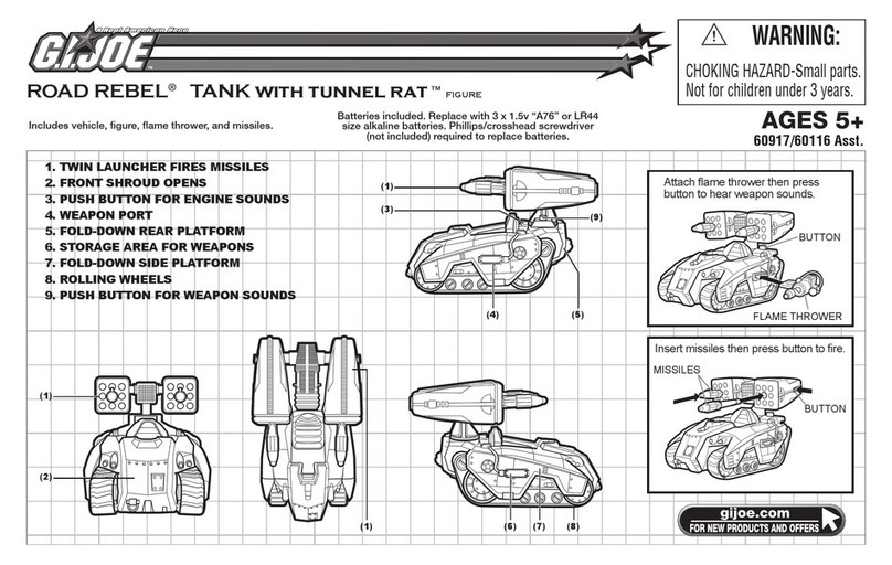 Hasbro G.I. JOE ROAD REBEL TANK WITH TUNNEL RAT User manual