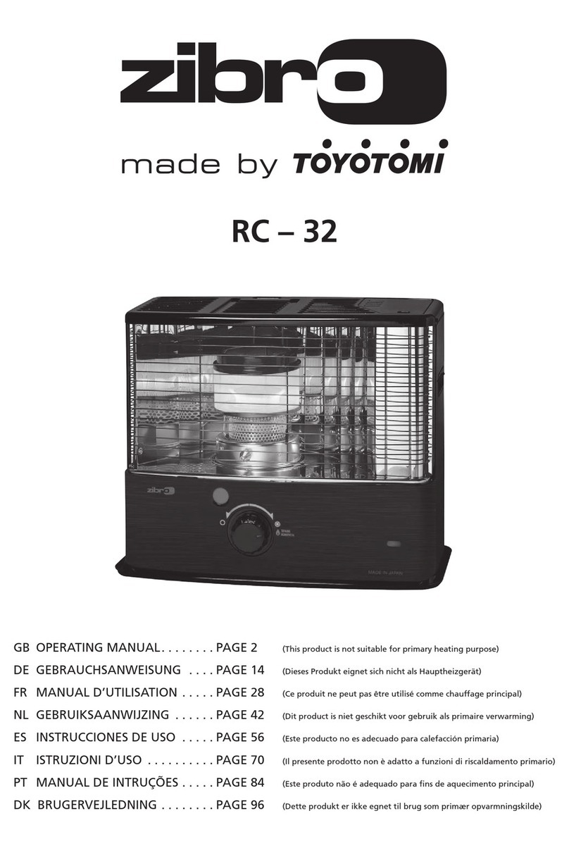 Toyotomi zibro RC-32 operating manual Toyotomi zibro RC-32 operating manual