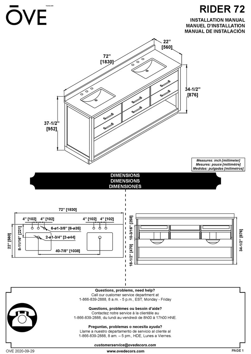 OVE RIDER 72 installation manual
