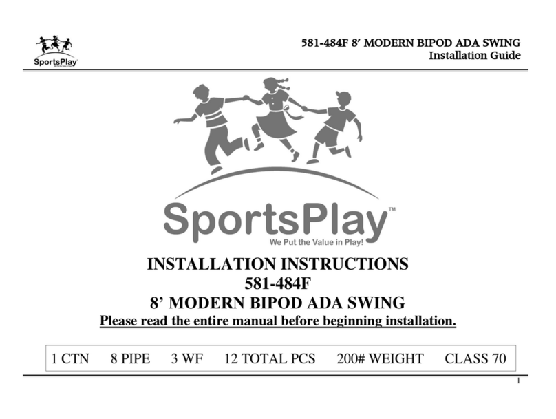 SportsPlay 8 MODERN BIPOD ADA SWING installation guide SportsPlay 8 MODERN BIPOD ADA SWING installation guide