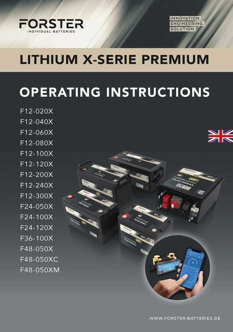 Forster X Series operating instructions