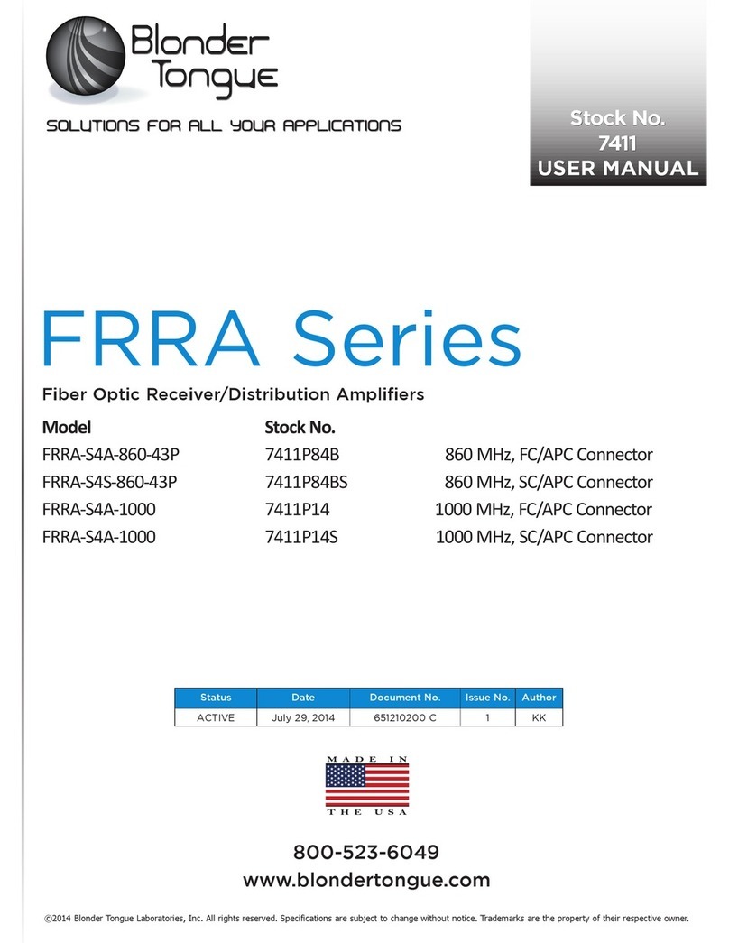 Blonder tongue FRRA Series user manual