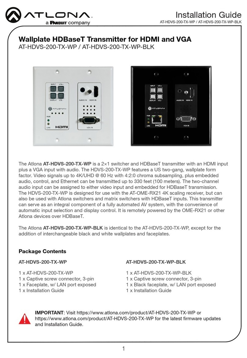Panduit Atlona AT-HDVS-200-TX-WP installation guide