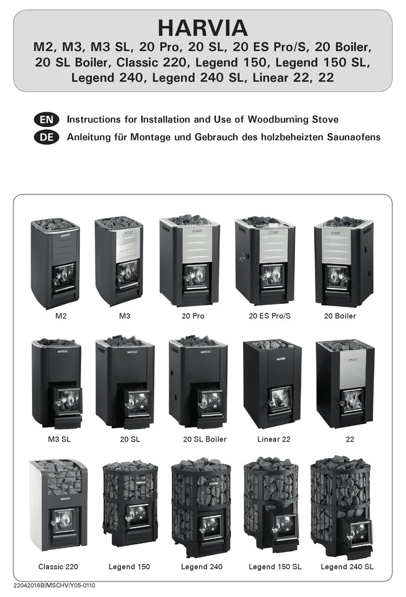Harvia 20 ES Pro/S Instructions for installation and use Harvia 20 ES Pro/S Instructions for installation and use