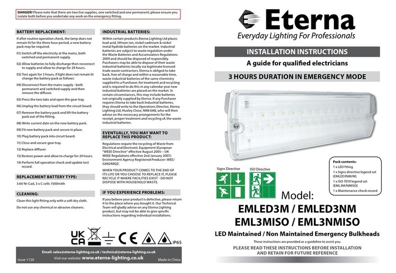Eterna EML3MISO installation instructions