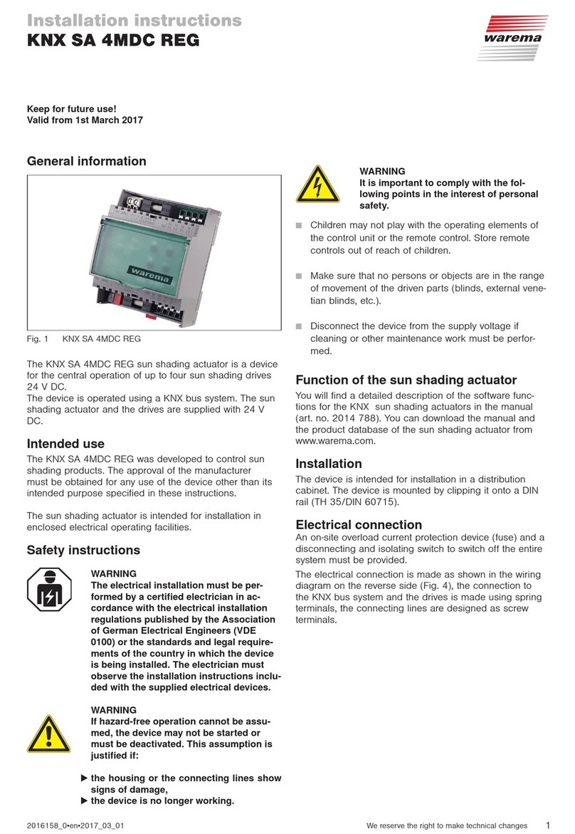 WAREMA KNX SA 4MDC REG User manual