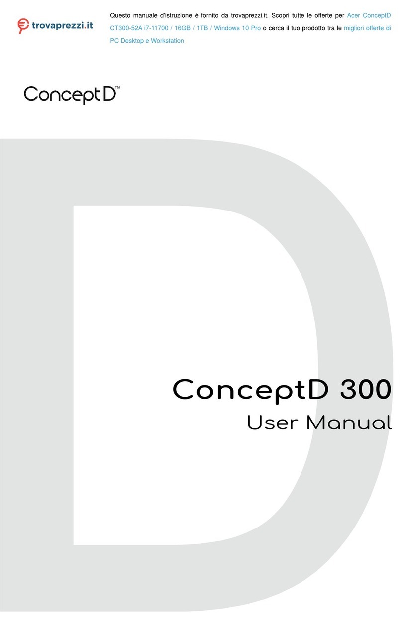 Acer ConceptD CT300-52A i7-11700 User manual