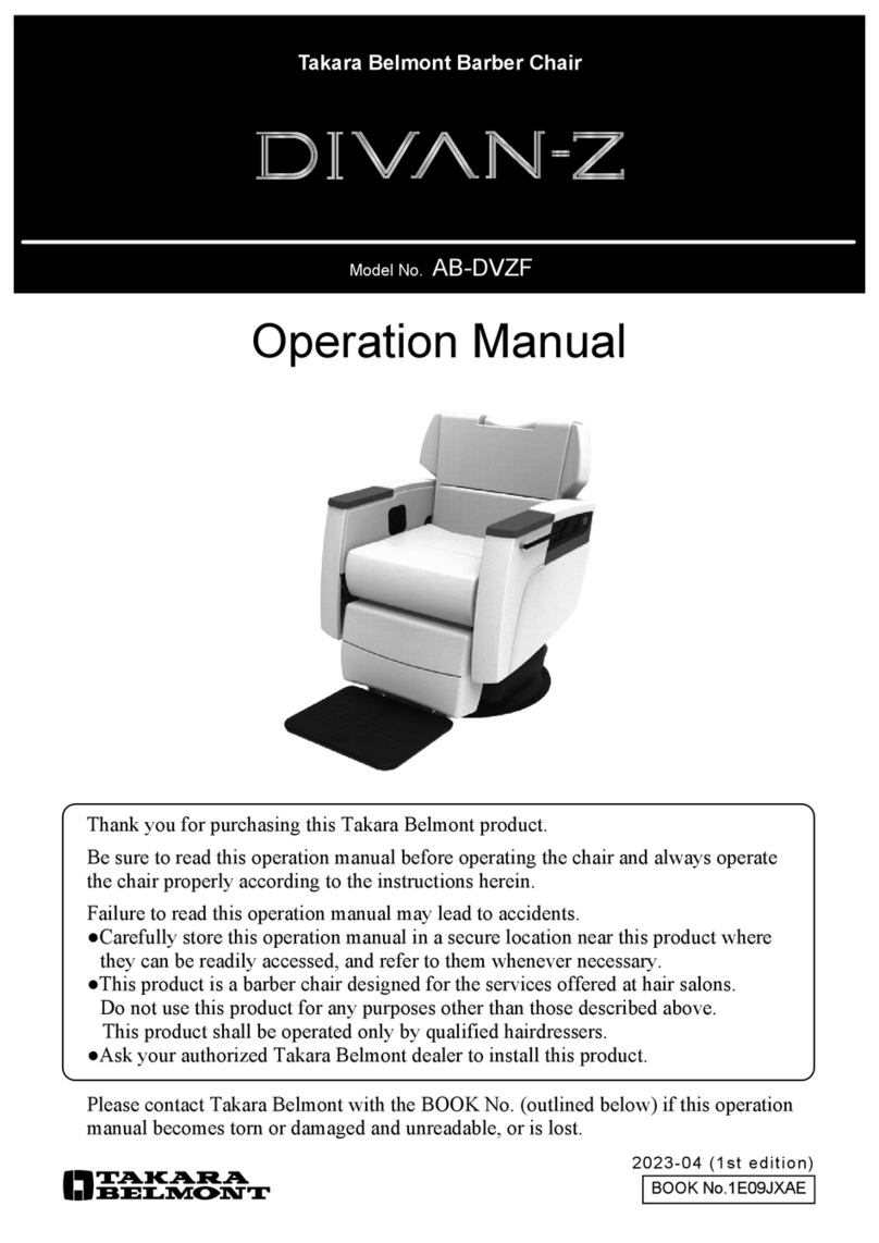 Takara Belmont DIVAN-Z AB-DVZF Operation manual
