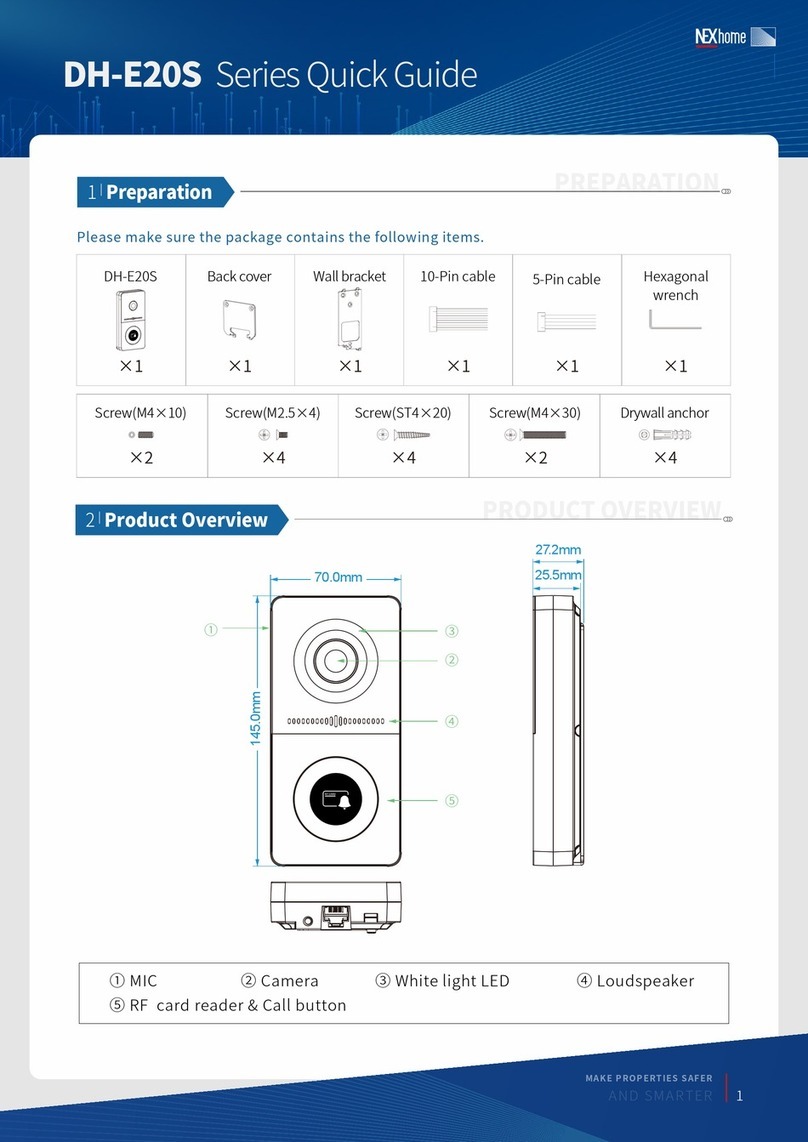 NEXhome DH-E20S Series User manual