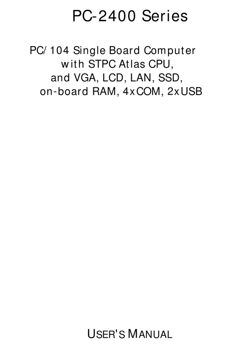 Lanner electronics PC/104 Single Board Computer with STPC Atlas CPU, and VGA, LCD, LAN, SSD, on-board RAM, 4xCOM,... User manual
