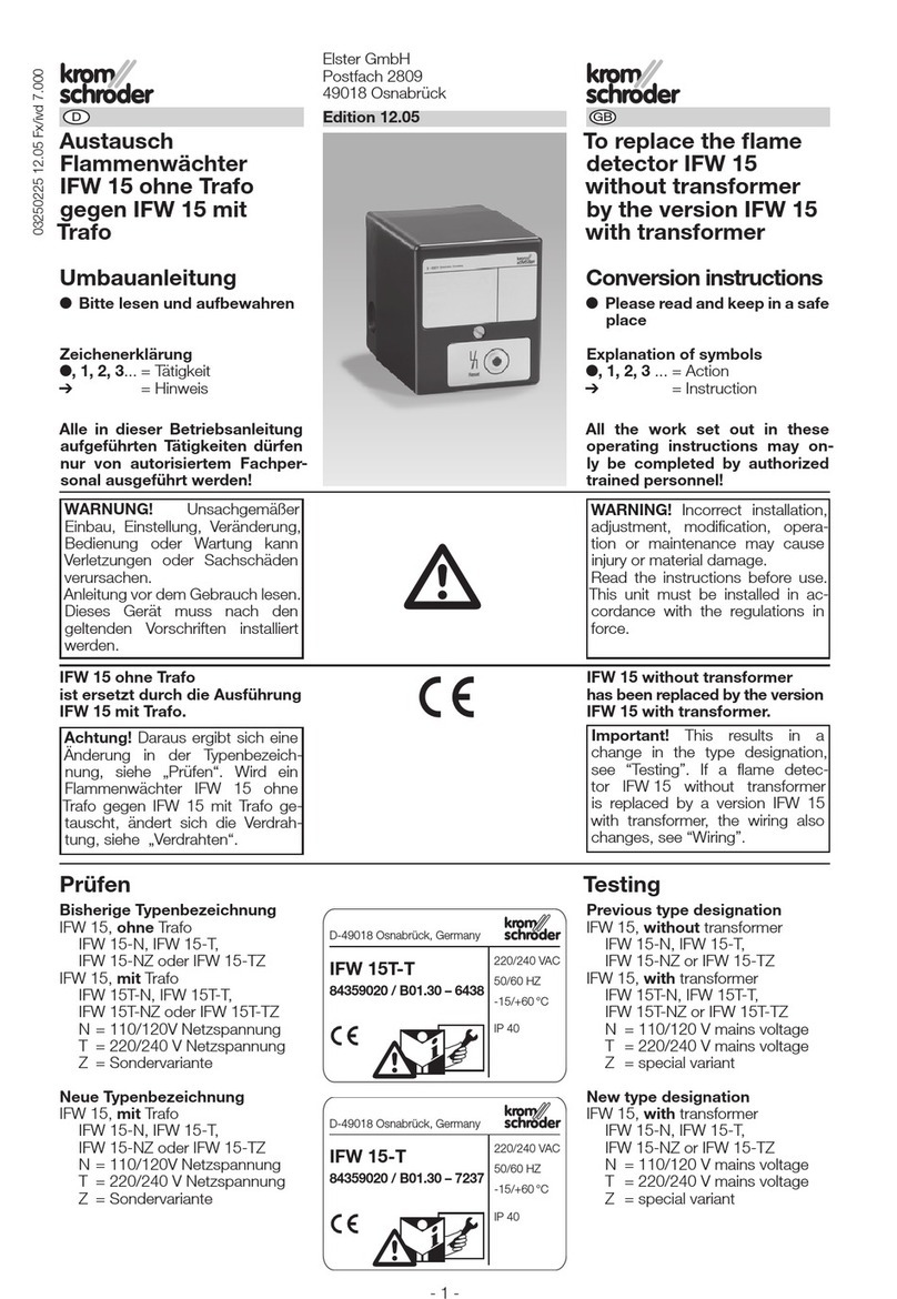 Kromschroeder IFW 15 User manual