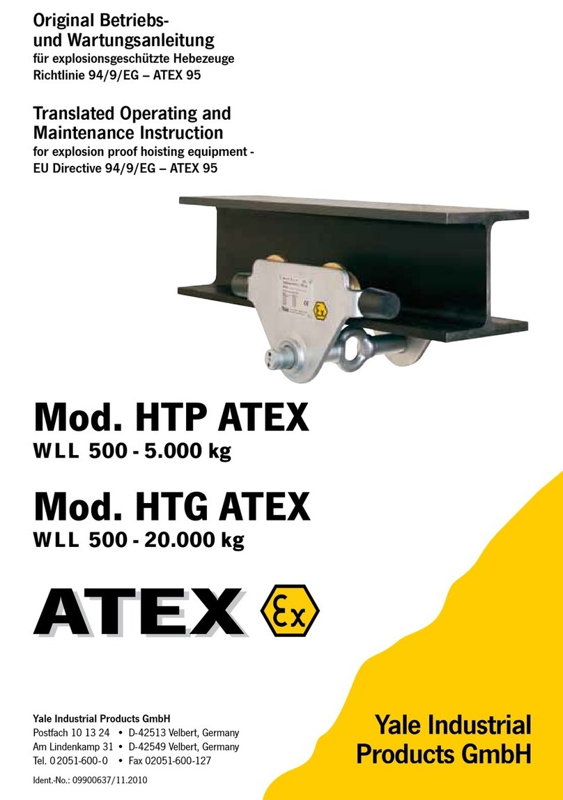 Yale HTP 500 ATEX Operating and maintenance instructions