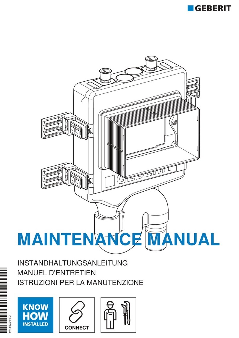 Geberit HS30 Maintenance manual