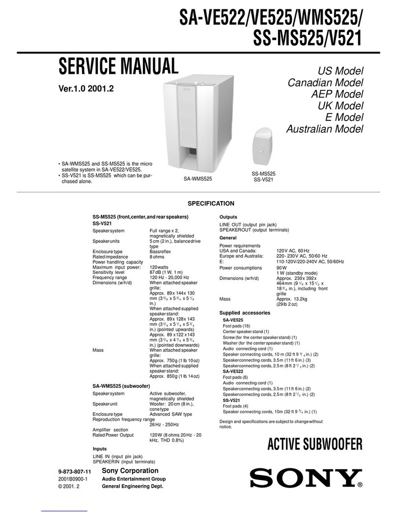 Sony SA-VE522 User manual