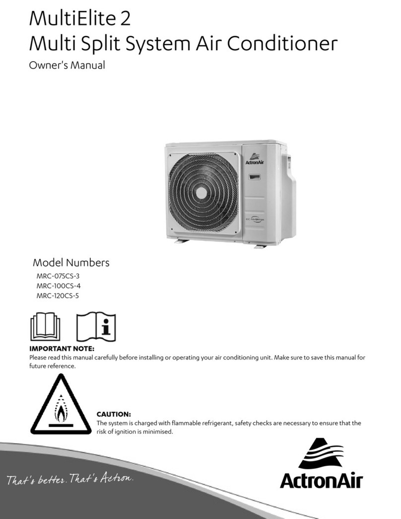 ActronAir MultiElite 2 MRC-075CS-3 User manual