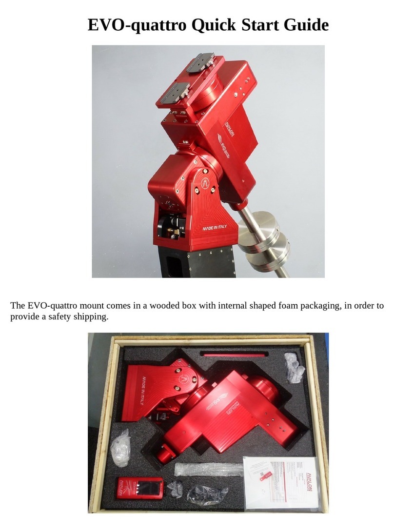 Avalon EVO-quattro quick start guide