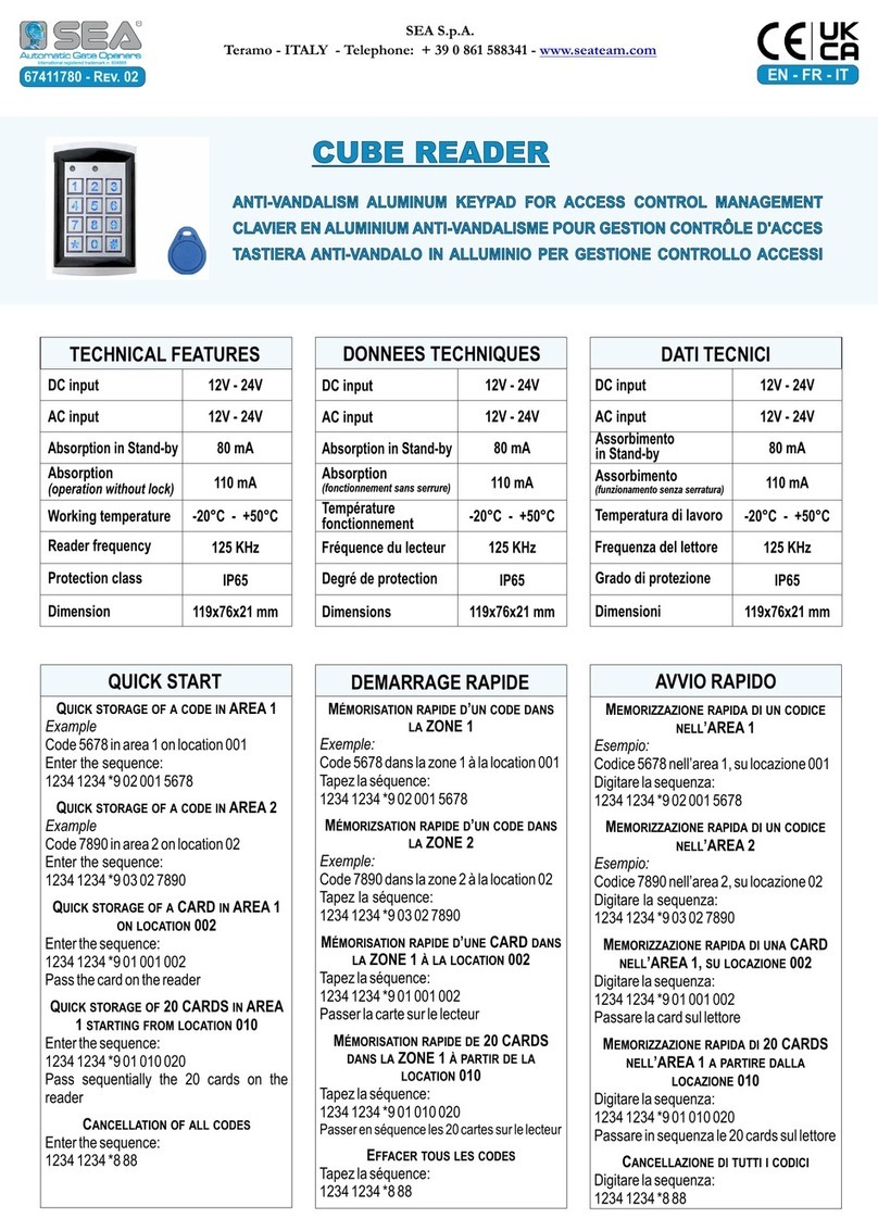SEA CUBE READER User manual