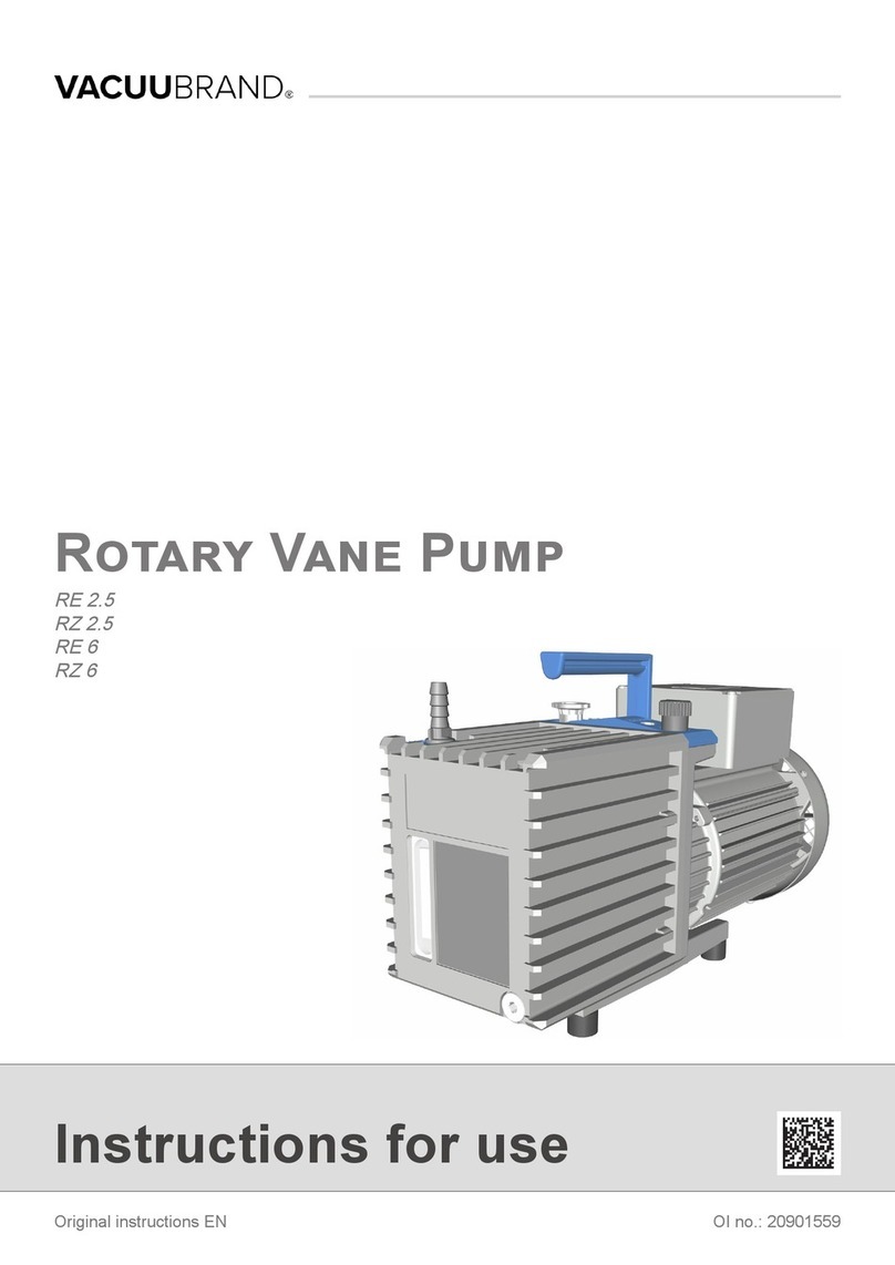 vacuubrand RE 2.5 Instructions for use vacuubrand RE 2.5 Instructions for use