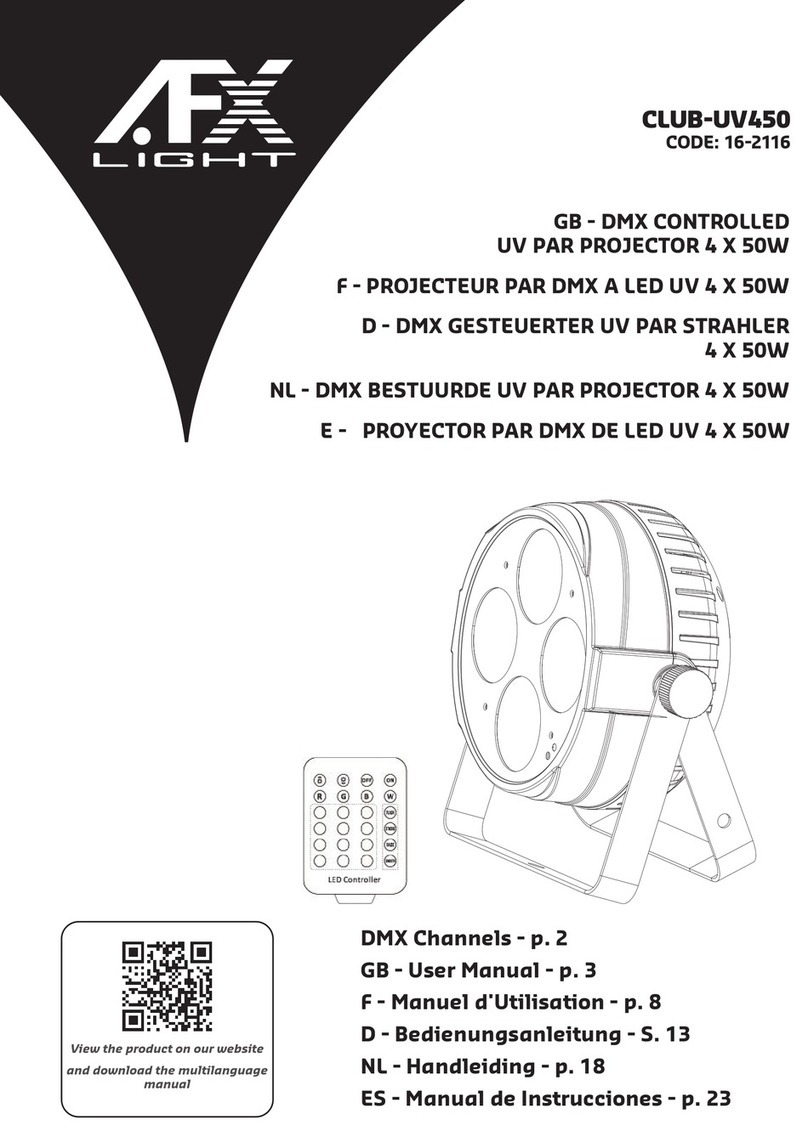 afx light CLUB-UV450 user manual