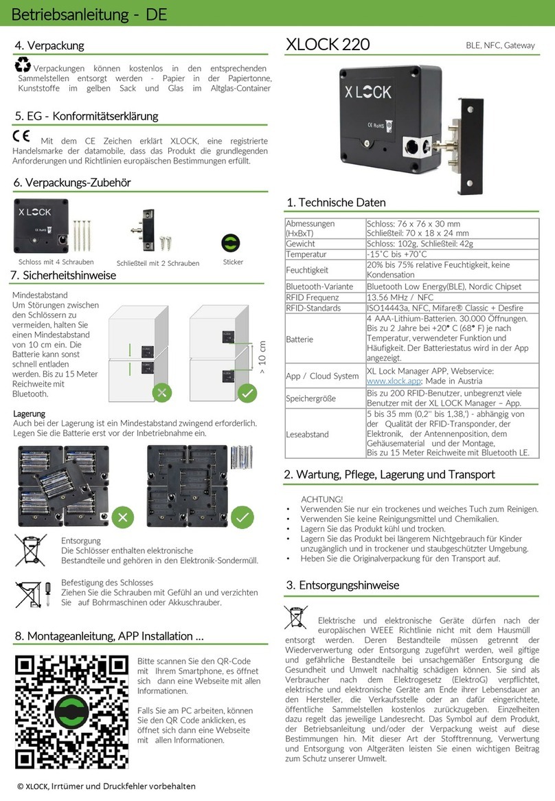XLOCK 220 instruction manual