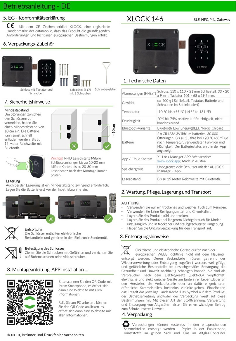 XLOCK 146 instruction manual
