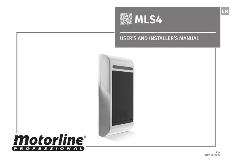 Motorline professional MLS4 User's and installer's manual Motorline professional MLS4 User's and installer's manual