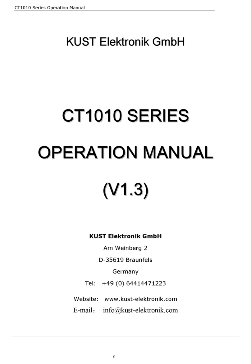 KUST Elektronik CT1010 Series Operation manual