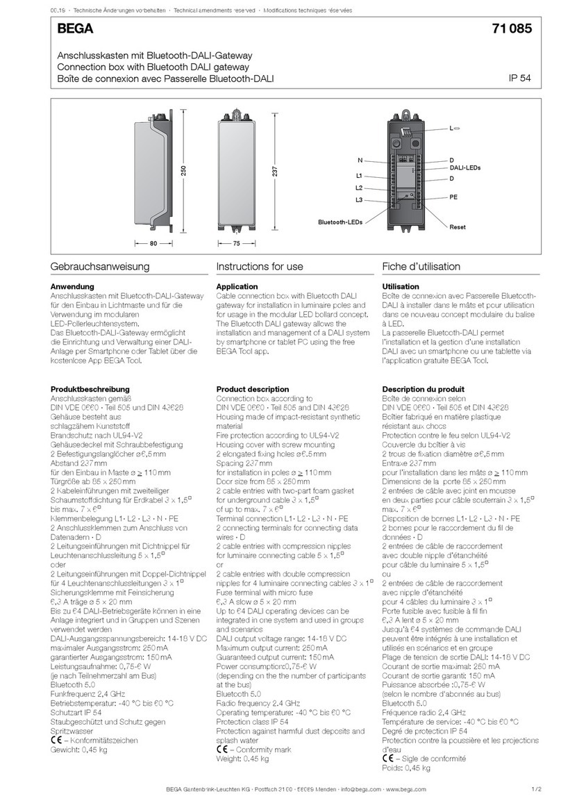 BEGA 71 085 User manual