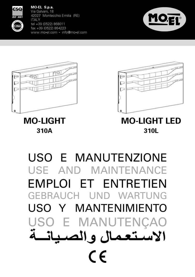 MO-EL MO-LIGHT 310A Directions for installation, use and maintenance MO-EL MO-LIGHT 310A Directions for installation, use and maintenance