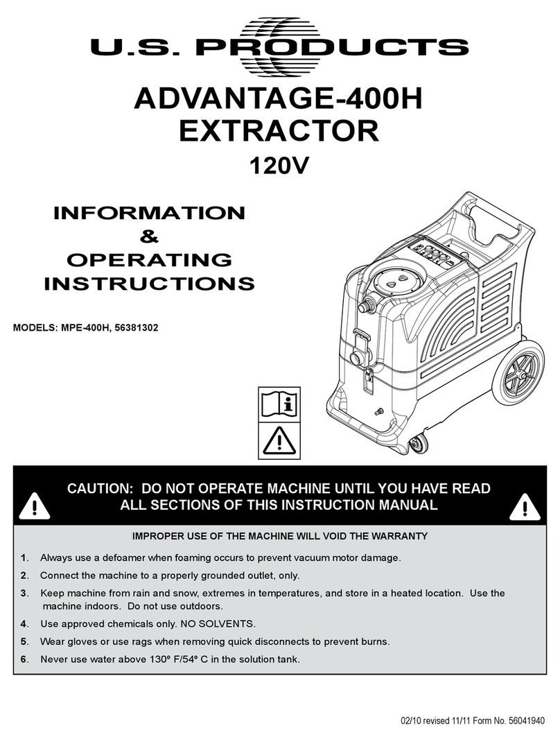 U.S. Products MPE-400H Operating instructions