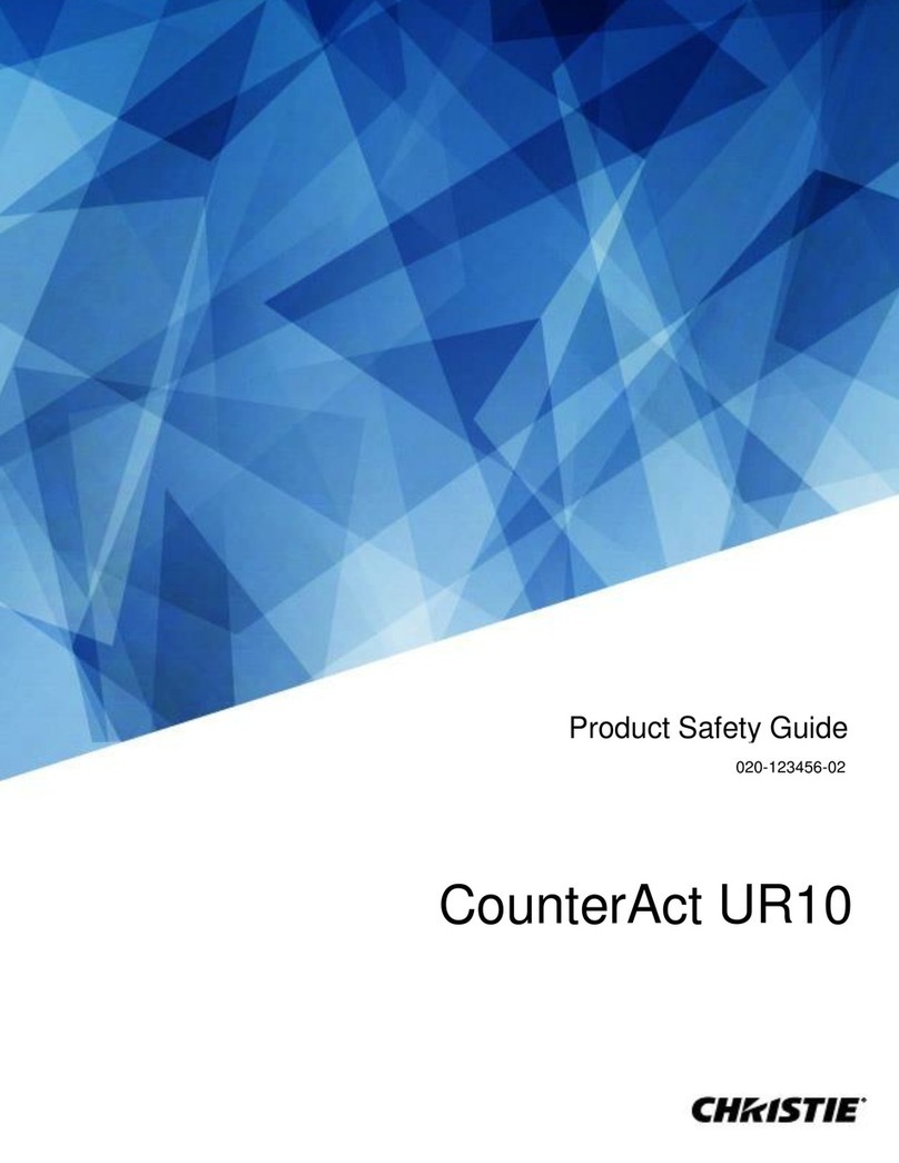 Christie CounterAct UR10 Product safety guide Christie CounterAct UR10 Product safety guide