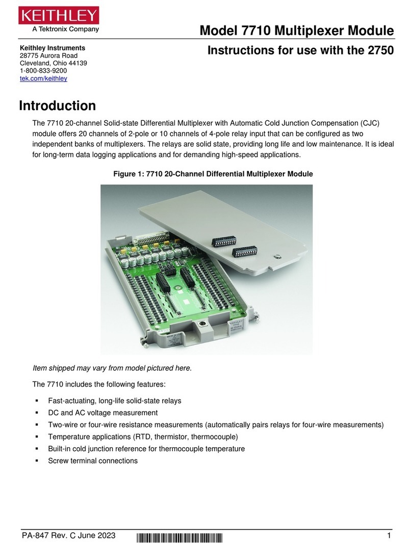 Tektronix KEITHLEY 7710 User manual