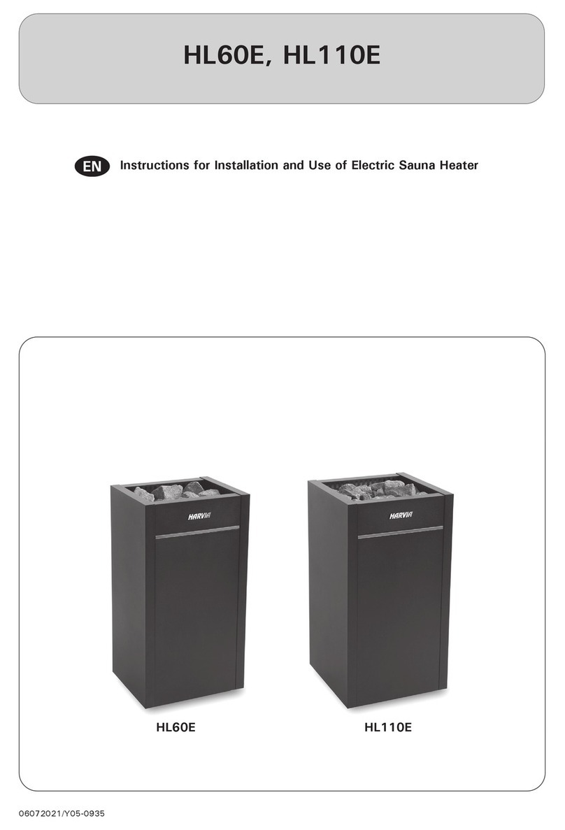 Harvia HL60E Instructions for installation and use