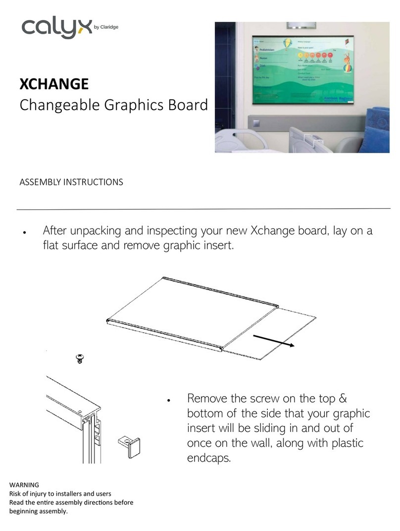 Claridge calyx XCHANGE Assembly instructions Claridge calyx XCHANGE Assembly instructions