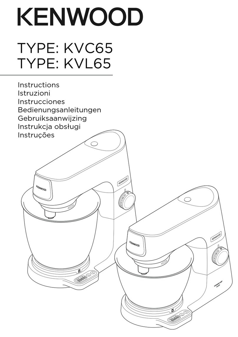 Kenwood Titanium Chef Baker Weiss XL KVC65 instructions