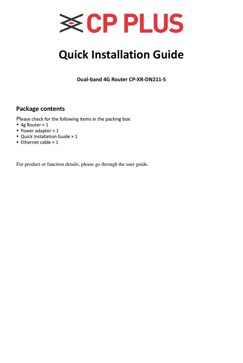 CP Plus CP-XR-DN211-S Quick installation guide