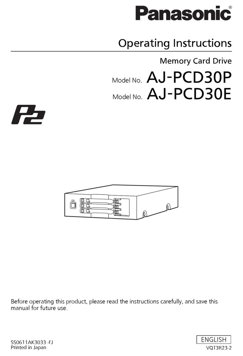 Panasonic P2 AJ-PCD30P operating instructions