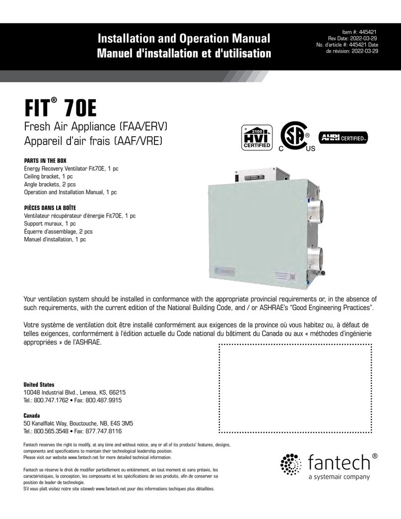 System air fantech FIT 70E User manual