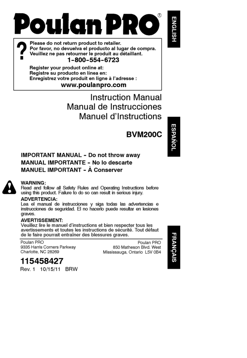 Poulan Pro BVM200C instruction manual