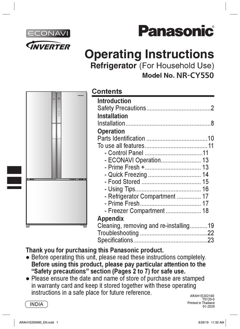 Panasonic NR-CY550 operating instructions
