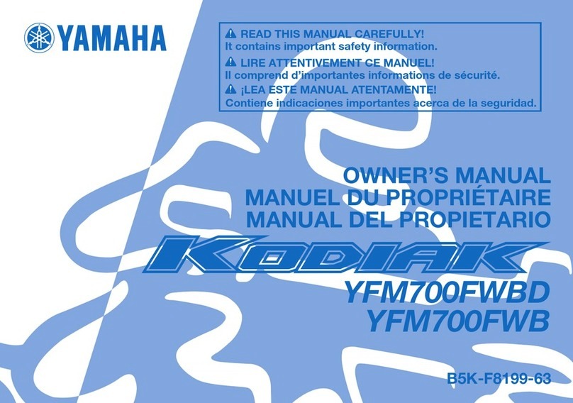 Yamaha KODIAK YFM700FWBD 2017 User manual