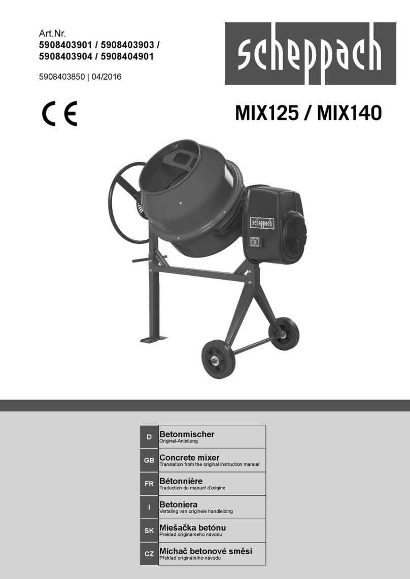 Scheppach MIX140 Translation from the original instruction manual