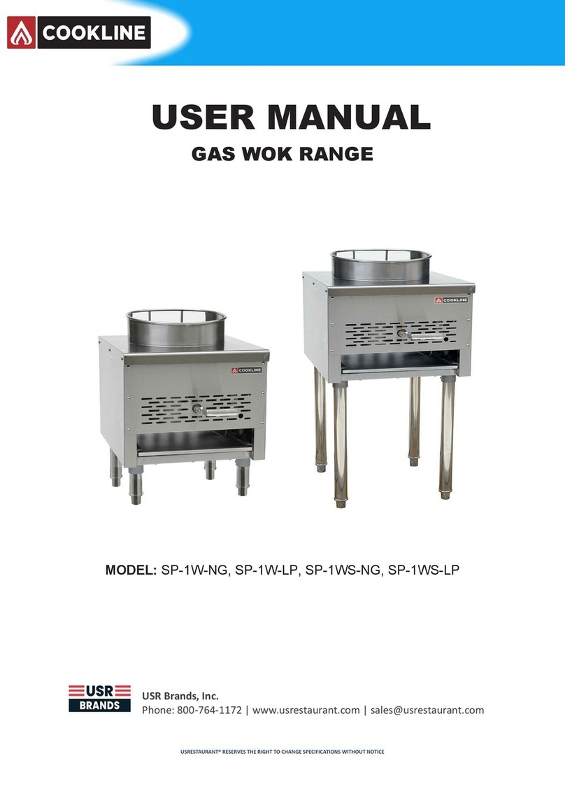 USR Brands COOKLINE SP-1W-NG user manual