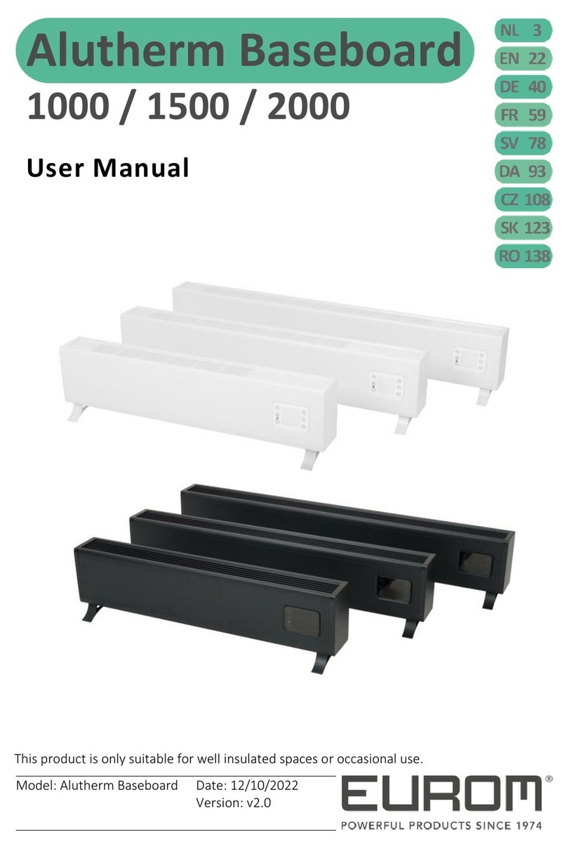 EUROM Alutherm Baseboard 1000 user manual