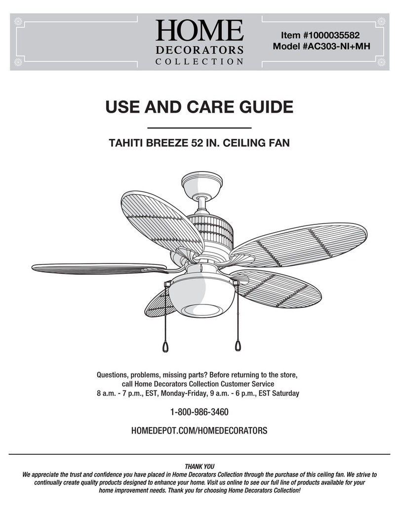 Home Decorators Collection TAHITI BREEZE Use and care guide