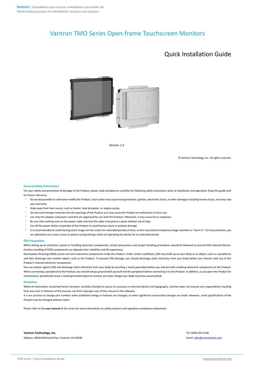 Vantron TMO Series User manual