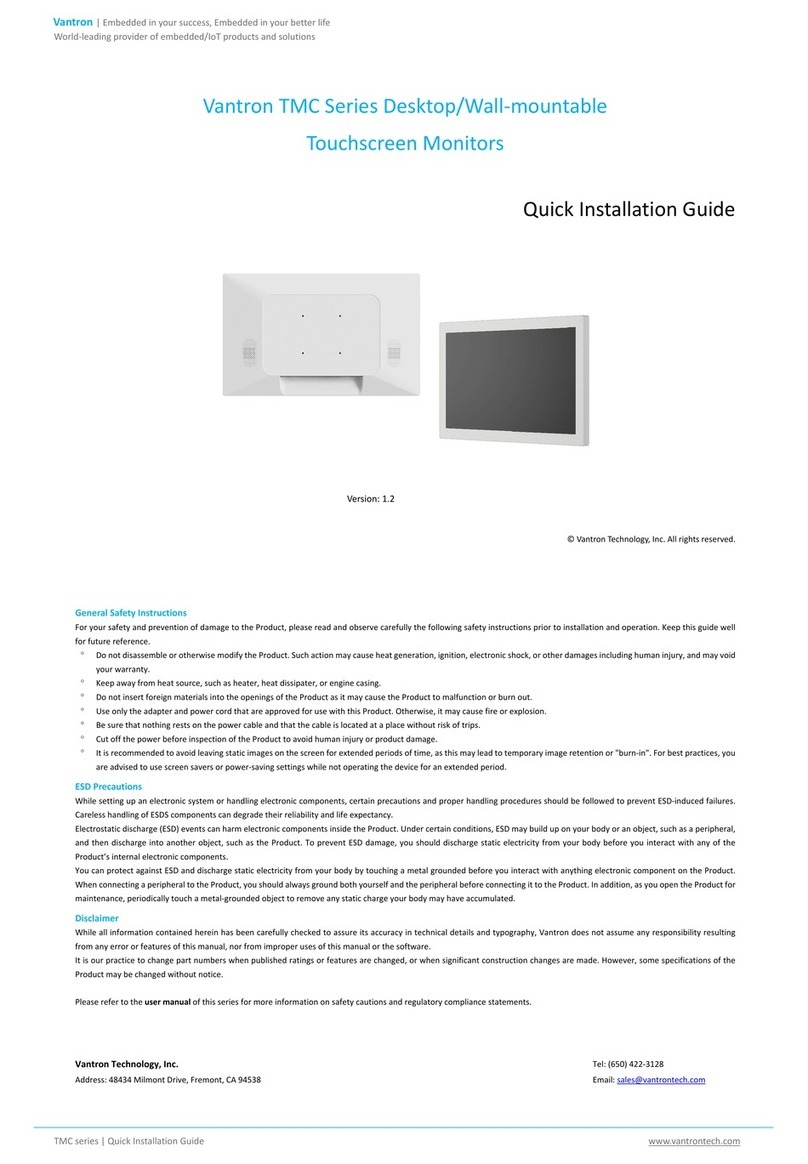 Vantron TMC Series Quick installation guide