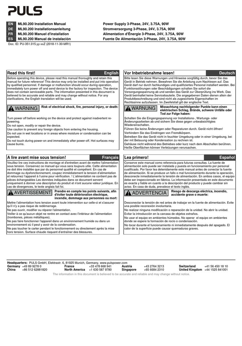 Puls ML90.200 User manual