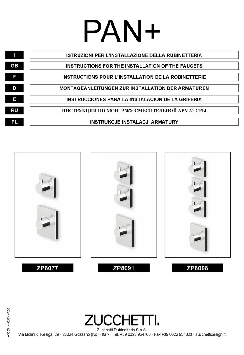 ZUCCHETTI PAN+ ZP8077 Instruction for the installation ZUCCHETTI PAN+ ZP8077 Instruction for the installation